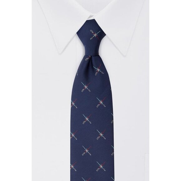 Star Wars Lightsaber Men’s Necktie – Navy Blue – Official Licensed - Picture 1 of 8